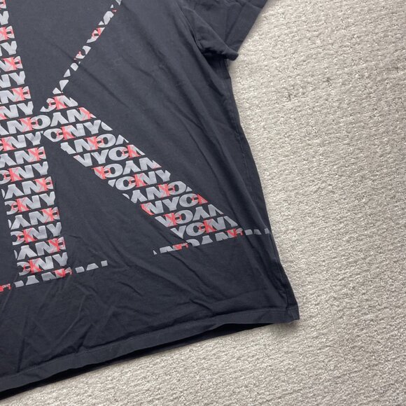 Y2K Calvin Klein T-Shirt Mens L Black Abstract CK Logo Graphic Grey / Red - Picture 3 of 14